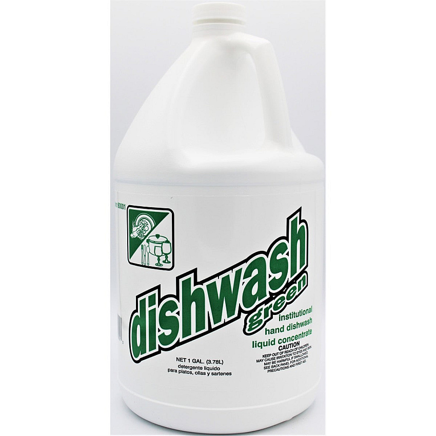 Dishwash Green Hand Dishwash Detergent, Gallon, 4/cs, Case Of 4 (60001)