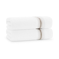 Aston & Arden Turkish Striped Bath Towel 30x60 Sand - Pack Of 2 (BT-STT-3060-18-SND)
