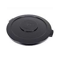 Gator Plus Container 32 Gallon Container Lid, Secure Fit, Durable Molded Construction, Drain Channels, Nsf 2 & 21 Certified, Made In Usa, Black, Case Of 6 (7733-5)