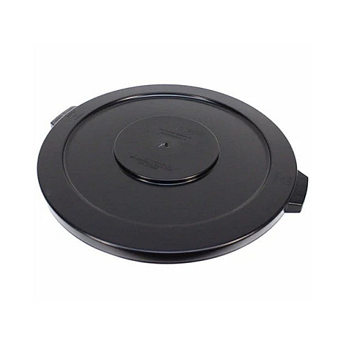 Gator Plus Container 32 Gallon Container Lid, Secure Fit, Durable Molded Construction, Drain Channels, Nsf 2 & 21 Certified, Made In Usa, Black, Case Of 6 (7733-5)
