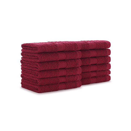 True Color Washcloth 12x12 Bugundy - Pack Of 12 (P-WASH-BURGUNDY)
