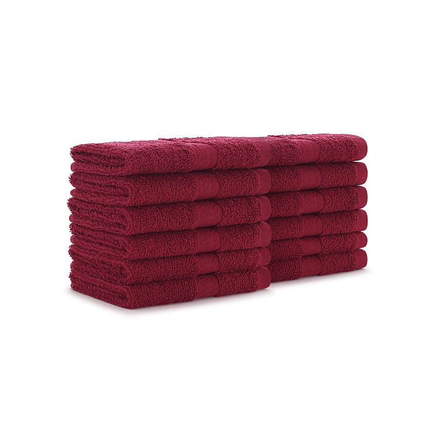 True Color Washcloth 12x12 Bugundy - Pack Of 12 (P-WASH-BURGUNDY)