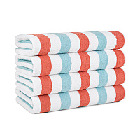 Cabo Cabana Beach Towel 30x70 Orange/blue - Pack Of 4 (CABOCABANA-OR/BL)