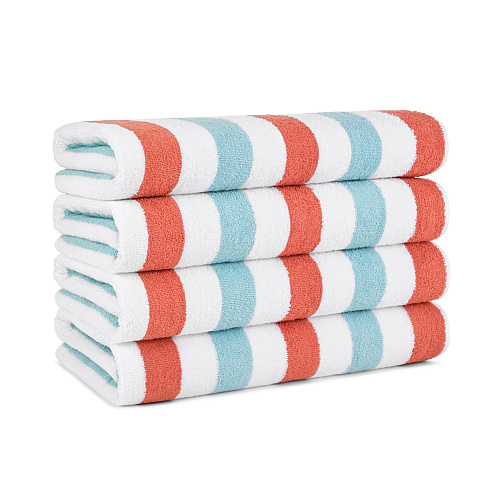 Cabo Cabana Beach Towel 30x70 Orange/blue - Pack Of 4 (CABOCABANA-OR/BL)