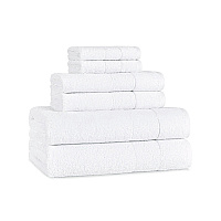Aston & Arden Turkish Solid 6-piece Set White - 1 Set (PNP-BST-TS-WHT)