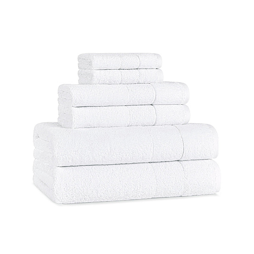 Aston & Arden Turkish Solid 6-piece Set White - 1 Set (PNP-BST-TS-WHT)