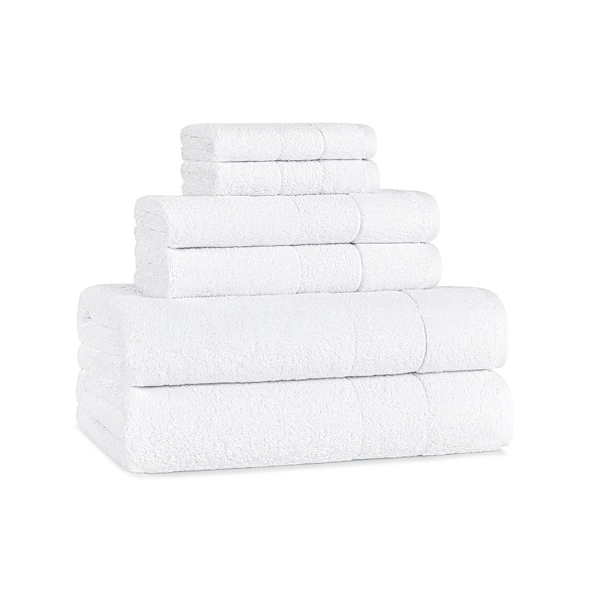 Aston & Arden Turkish Solid 6-piece Set White - 1 Set (PNP-BST-TS-WHT)