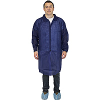 Safety Zone Polyproylene Lab Coat Blue 3xl, Case Of 30 (M1714B-3X-E/W)