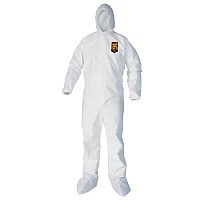Kleenguard A40 Disposable Coverall, Microporous, White, 4xl - Box Of 5 (44337)