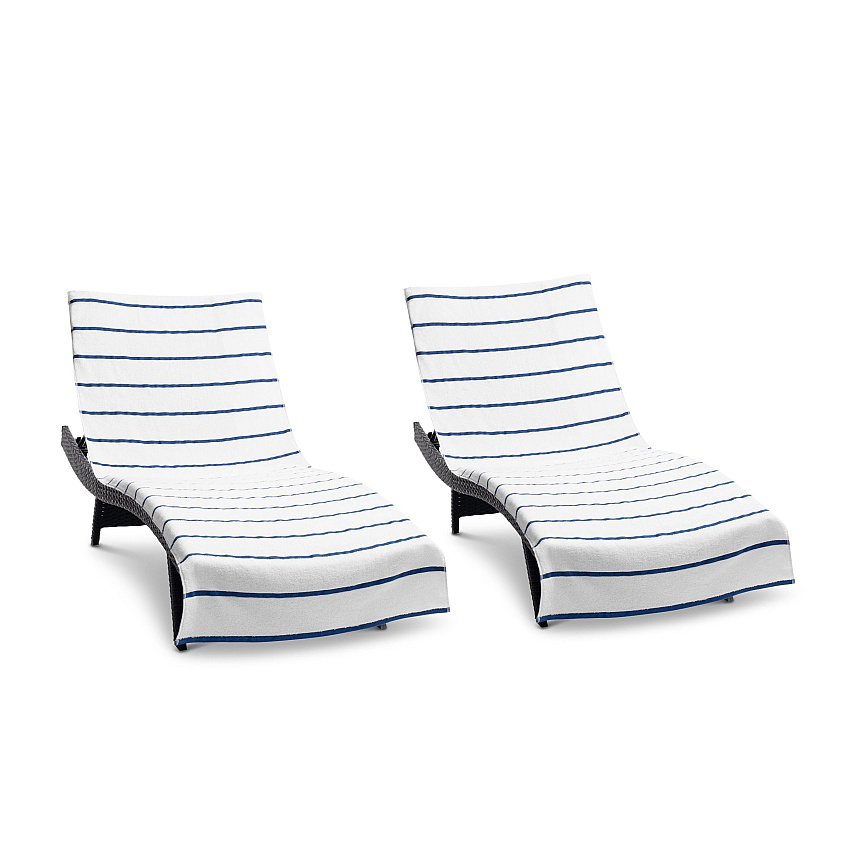 Las Rayas Chaise Cover 30x85 Navy - Case Of 12 (CC-HS3085NV-2PK-CS)