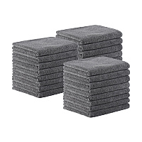 Terry Microfiber Salon Towel 16x27 Grey - Case Of 144 (M915109GY-CS)