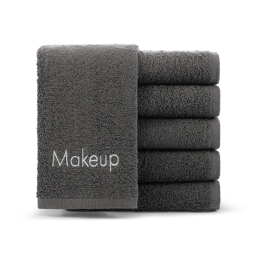 Cotton Makeup Fingertip Towel 11x17 Gray - Pack Of 6 (MAKEUP-11X17-GY)
