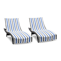 Cabo Cabana Chaise Cover 30x85 Greyavy - Case Of 12 (CC-CC-GY/NV-CS)