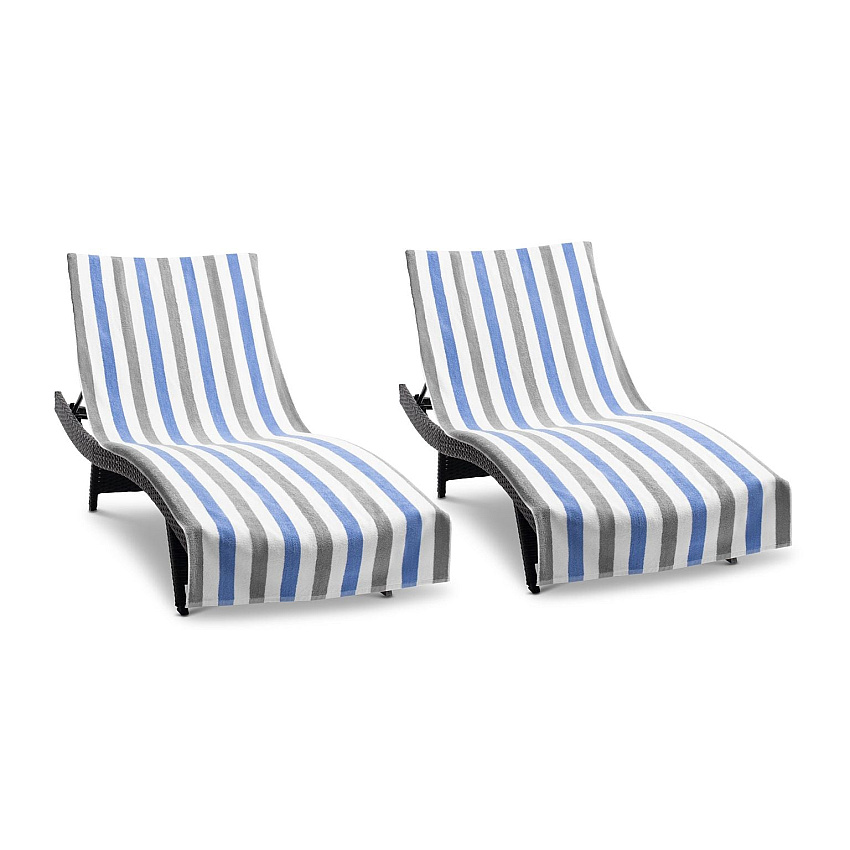 Cabo Cabana Chaise Cover 30x85 Greyavy - Case Of 12 (CC-CC-GY/NV-CS)