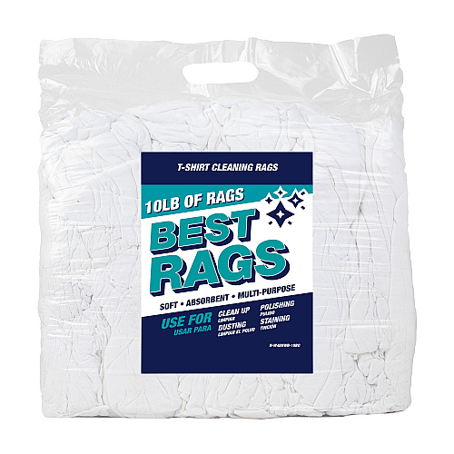 W48nwb T-shirt Rags Pre-washed - 10lb Bag (N-W48NWB-10BG)