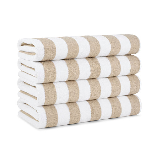 California Cabana Beach Towels 30x70 Beige - Case Of 24 (CABANA-BG-CS)