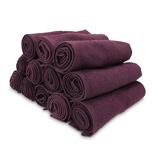 Cotton Salon Towel 16x28 Eggplant - Pack Of 12 (BB-1628-3EGP)