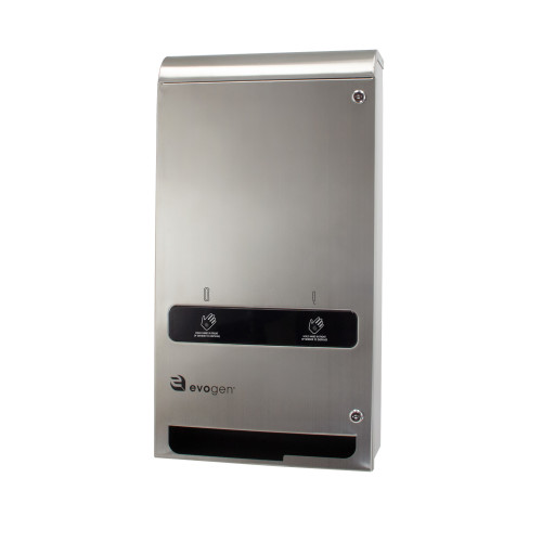 Evogen No-touch Dual Vendor, Free Vend, Stainless Steel, 26"x13.75"x6.125" - 1 Each (EVNT3-SS)