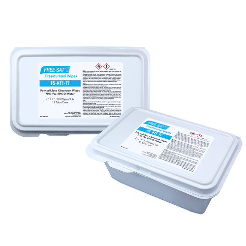 Free-sat Clean-cut Pre-saturated Wipe 7x7 100 Tub 12 Tubs Cs, Box Of 100 (FS-NT1-77)