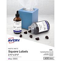 Avery&reg; 3-1/2" Diskette Labels 2 3/4" Width x 2 3/4" Length - Permanent Adhesive - Inkjet, Laser - Matte White - Paper - 9 / Sheet - 70 Total Sheets - 630 Total Label(s) - 630 / Box (5196)