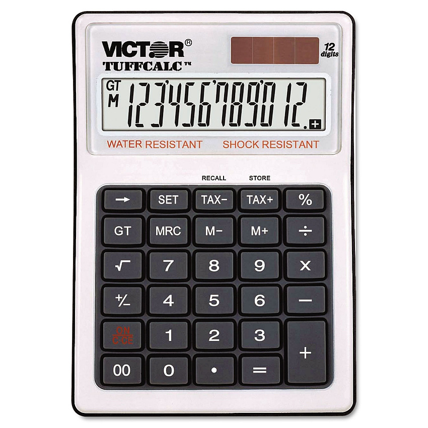 Victor TUFFCALC Desktop Calculator, 12-Digit LCD (99901)