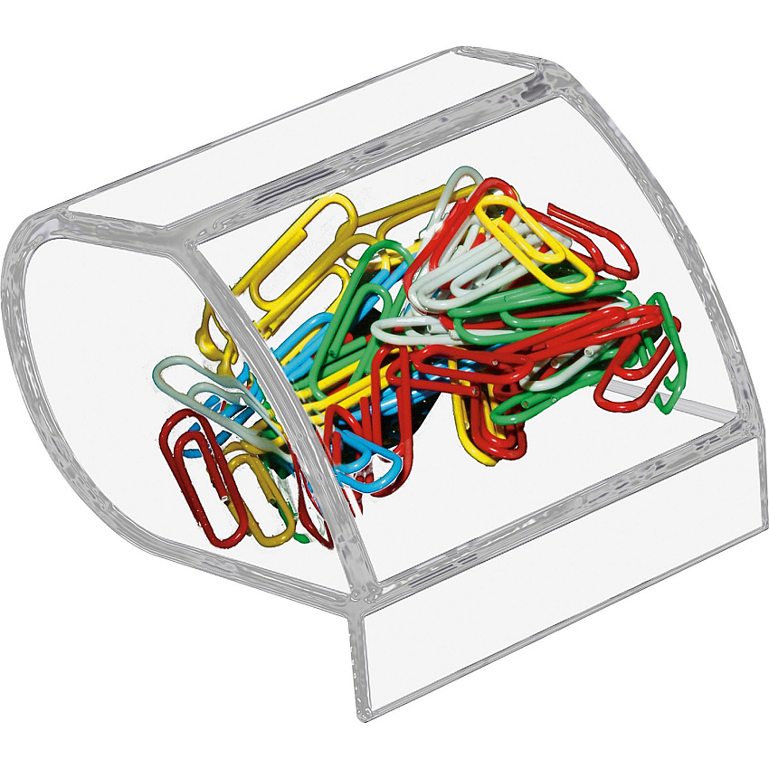 Kantek Acrylic Paper Clip Holder 3.5" Height x 3" Width x 2.8" Depth - Acrylic - Clear - 1 Each (AD40)