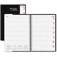 Brownline Pre-View Weekly Planner Weekly - 12 Month - January 2026 to December 2026 - 7:00 AM to 6:00 PM - Hourly - 1 Week Double Page Layout - Letter - 8 1/2