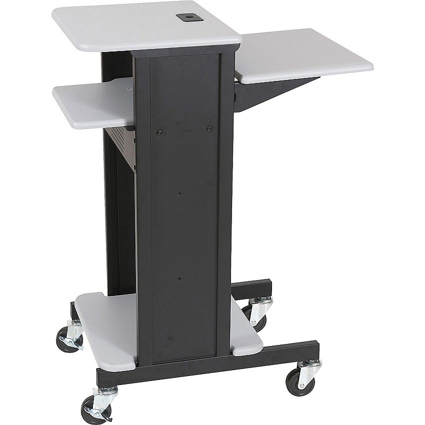 MooreCo 3-Shelf Presentation Cart 2 x Shelf(ves) - 4.75" Height x 27" Width x 7.20" Depth - Gray (89759)