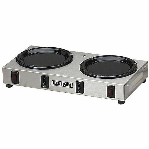BUNN Two-Station Coffee Warmer Dual Warmer/Plates - 130 W Electric Power Source - Stainless Steel - Stainless Steel (WX2)