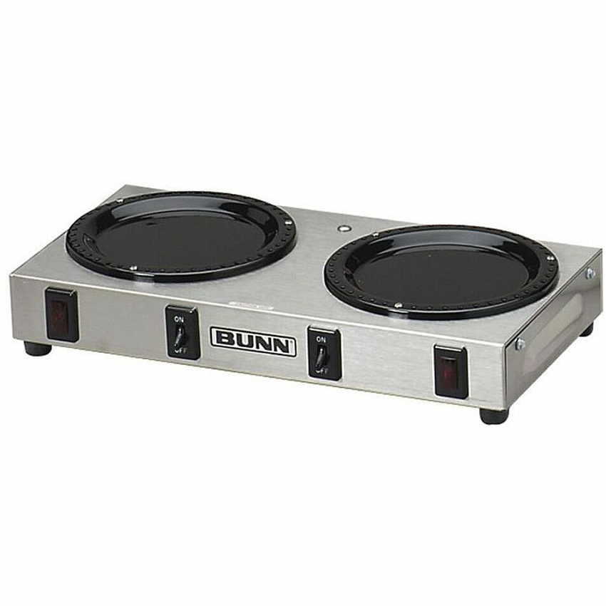 BUNN Two-Station Coffee Warmer Dual Warmer/Plates - 130 W Electric Power Source - Stainless Steel - Stainless Steel (WX2)