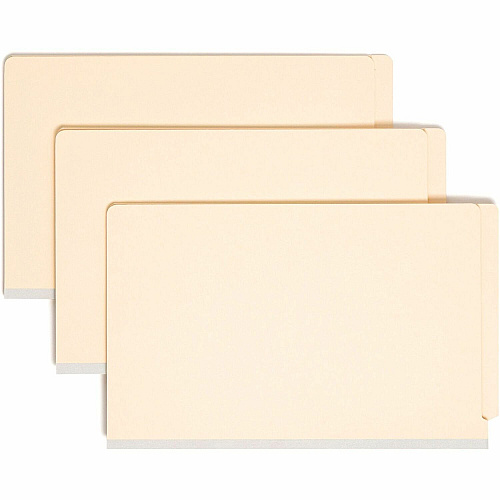 Smead Legal Recycled Classification Folder 8 1/2" x 14" - 2" Expansion - 2 x 2B Fastener(s) - 2" for Folder - End Tab Location - 2 Divider(s) - 18 pt. - Pressboard - Manila - 10% Recycled - 10 / Box (29835)