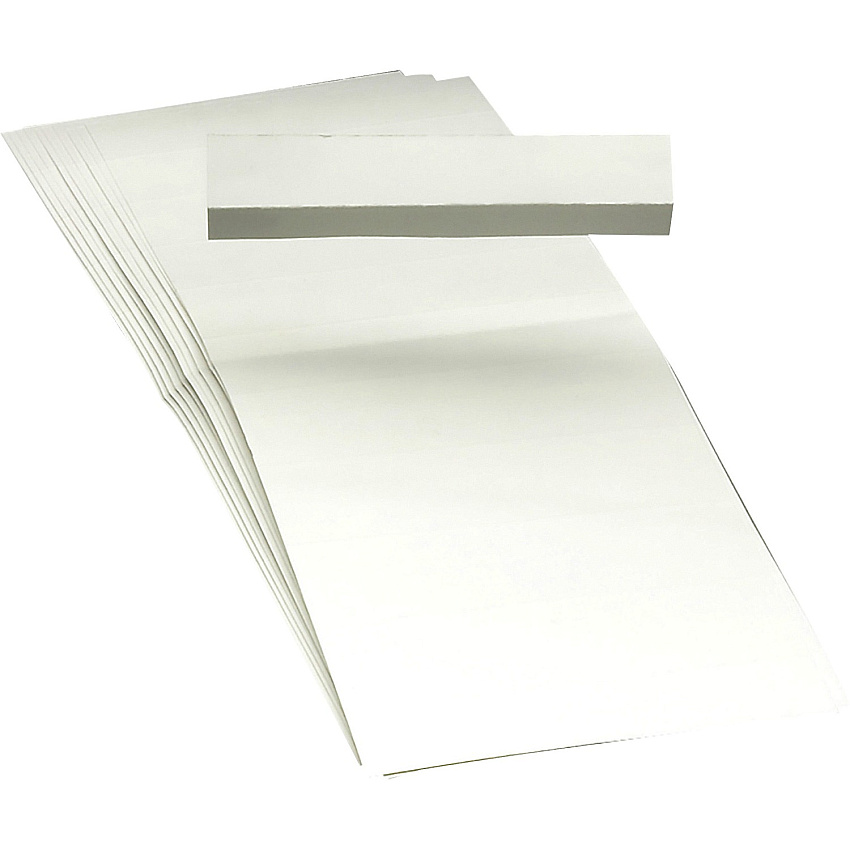 Smead Replacement Label Inserts Blank Tab(s) - 3.25" Tab Width - White Poly Tab(s) - 100 / Pack (68670)