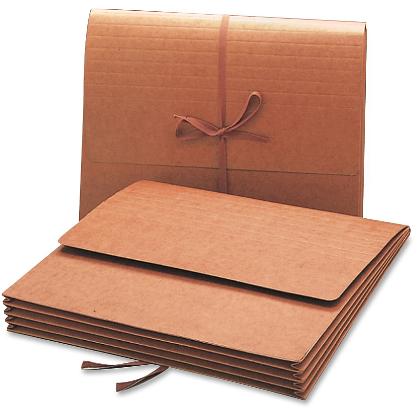 Smead Letter Recycled File Wallet 8 1/2" x 11" - 3 1/2" Expansion - Redrope - Reinforced Gusset - 30% Recycled - 1 Each (71053)
