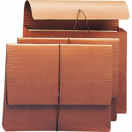 Smead Letter Recycled File Wallet 8 1/2" x 11" - 3 1/2" Expansion - Redrope - Reinforced Gusset, Elastic Closure, Flap - 30% Recycled - 10 / Box (71105)