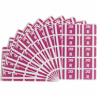 Smead AlphaZ ACCS Color-Coded Labels R - x 1" Width x 1 5/8" Length - Purple - Laminated - 10 / Sheet - 100 / Pack (67188)