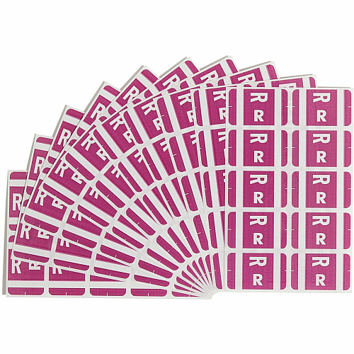 Smead AlphaZ ACCS Color-Coded Labels R - x 1" Width x 1 5/8" Length - Purple - Laminated - 10 / Sheet - 100 / Pack (67188)
