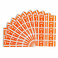 Smead AlphaZ ACCS Color-Coded Labels S - x 1" Width x 1 5/8" Length - Orange - Laminated - 10 / Sheet - 100 / Pack (67189)