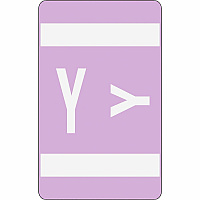 Smead AlphaZ ACCS Color-Coded Labels Y - x 1" Width x 1 5/8" Length - Lavender - Laminated - 10 / Sheet - 100 / Pack (67195)