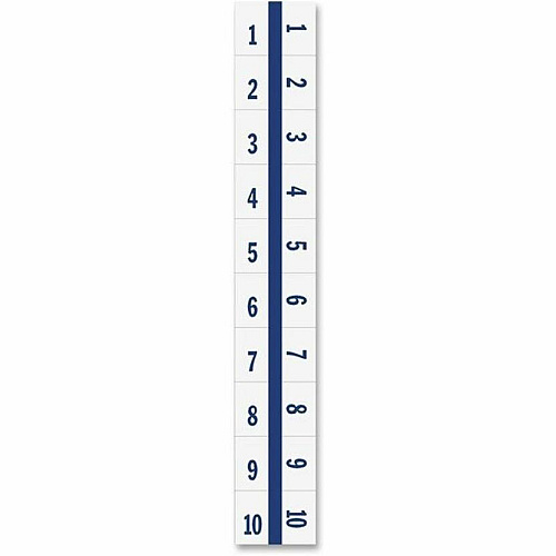 Tabbies Legal Index Divider Tabs 10 Printed Tab(s) - Digit - 1-10 - 8.5" Divider Width x 11" Divider Length - Letter - 7 Hole Punched - White Paper Divider - Punched - 100 / Pack (58000)