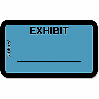 Tabbies Color-coded Legal Exhibit Labels 1 5/8" Width x 1" Length - Blue - 252 / Pack (58091)