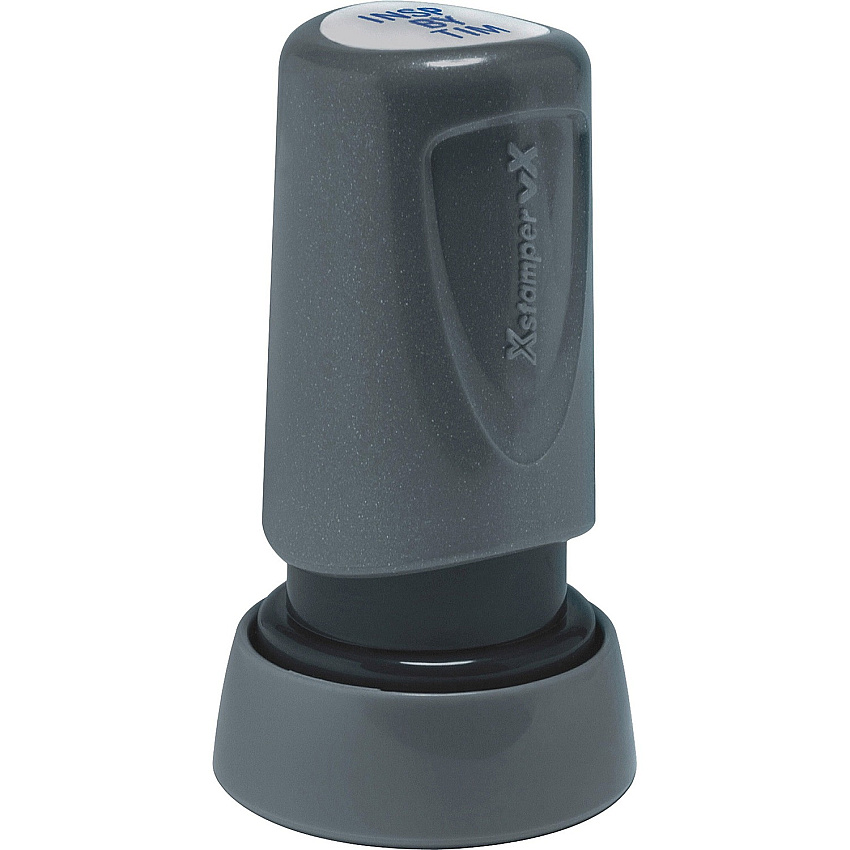 Xstamper VX Pre-inked Round Stamp Message Stamp - 0.62" Impression Diameter - 1 Each (C32)