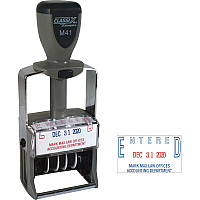 Xstamper ClassiX Self-inking Date Stamp Custom Message/Date Stamp - 1.25