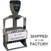 Xstamper ClassiX Self-inking Date Stamp Custom Message/Date Stamp - 1.37