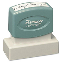 Xstamper Pre-Inked Stamp Custom Message Stamp - 0.69" Impression Width x 1.93" Impression Length - 50000 Impression(s) - Recycled - 1 Each (N11)