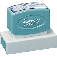 Xstamper Custom Large Business Address Stamp Custom Message Stamp - 0.88" Impression Width x 2.75" Impression Length - 50000 Impression(s) - Recycled - 1 Each (N18)