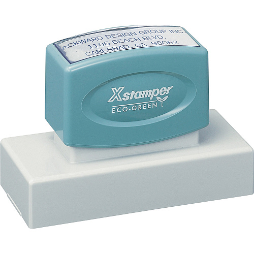 Xstamper Xtra Large Custom Stamp Custom Message Stamp - 1.19" Impression Width x 3.12" Impression Length - 50000 Impression(s) - Recycled - 1 Each (N24)
