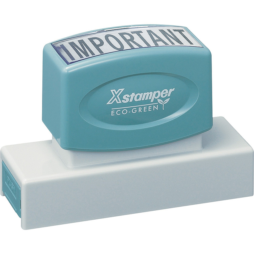 Xstamper 44-character Custom Stamp Custom Message Stamp - 0.69" Impression Width x 3.31" Impression Length - 50000 Impression(s) - Recycled - 1 Each (N26)