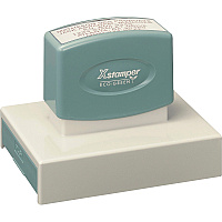 Xstamper Xtra Large Message Stamp Custom Message Stamp - 2.56" Impression Width x 3.94" Impression Length - 50000 Impression(s) - Recycled - 1 Each (N28)