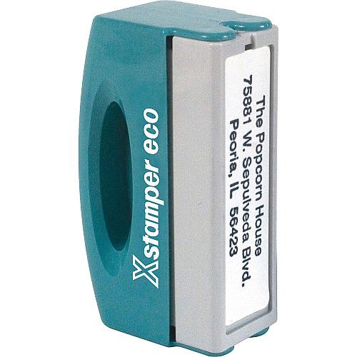 Xstamper Pocket Stamp/Notary Address Stamp Custom Message Stamp - 0.50" Impression Width x 2" Impression Length - 50000 Impression(s)Plastic - Recycled - 1 Each (N40)