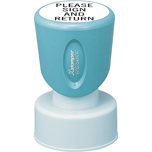Xstamper Round Custom Stamp Custom Message Stamp - 1" Impression DiameterPlastic - Recycled - 1 Each (N51)